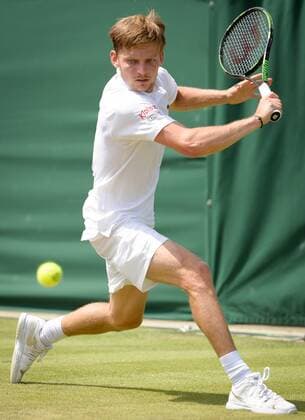- LONDON, UNITED KINGDOM: David Goffin pictured in action during the third round of men single competition between Belgian David Goffin ATP Tennis Herren 15) and Cyprus Marcos Baghdatis (ATP 54) at the 2015 Wimbledon grand slam tennis tournament at the All England Tennis Club, in southwest London, Britain, Friday 03 July 2015. BENOITxDOPPAGNE  x04656721x