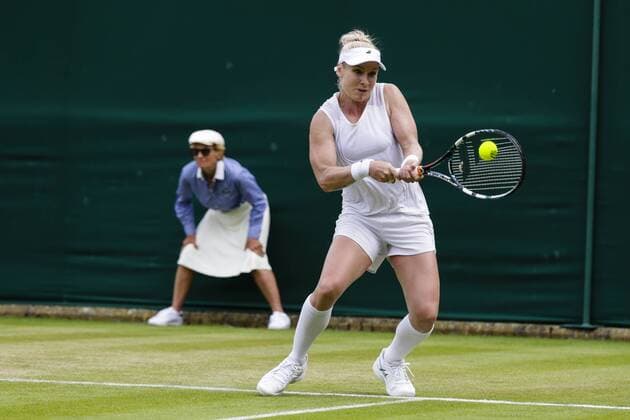 03.07.2015. Wimbledon, England. The Wimbledon Tennis Championships. Ladies Singles third round match between thirtieth seed Belinda Bencic (SUI) and Bethanie Mattek-Sands (USA). Bethanie Mattek-Sands in action xCraigxMercerx  ActionPlus11637251