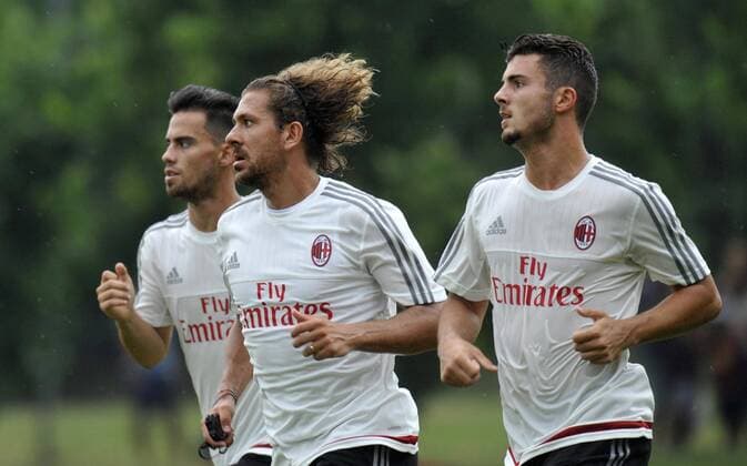 Aktuell Fußball, Italien, Training AC Mailand Serie A, AC Mailand, suso e alessio cerci xHOCHxZWEIx xItalyxPhotoxPressx 