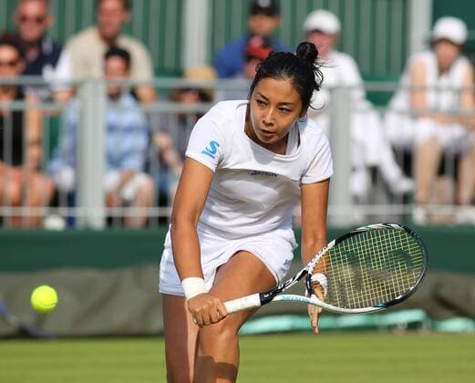 TENNIS - WTA Tennis Damen Wimbledon 2015 LONDON,ENGLAND,03.JUL.15 - TENNIS - WTA Tour, Wimbledon 2015, Grand Slam. Image shows Zarina Diyas (KAZ). GEPAxpictures xAlanxGrieves