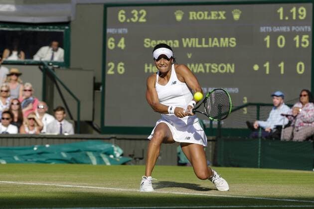 03.07.2015. Wimbledon, England. The Wimbledon Tennis Championships. Ladies Singles third round match between top seed Serena Williams (USA) and Heather Watson (GBR). Heather Watson in action xCraigxMercerx  ActionPlus11637375