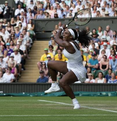 JULY 03, 2015 - London: Serena Williams (USA) 1 in action during her victory over Heather Watson (GBR) in their Ladies Singles Third Round match today - Serena Williams (USA) 1 def Heather Watson (GBR) 6-2 4-6 7-5. TENNIS: JUL 03 Wimbledon Icon15070304 EDITORIAL USE ONLY