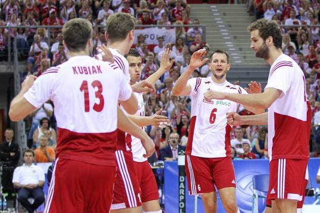 03.07.2015 KRAKOW 2015 FIVB VOLLEYBALL WORLD LEAGUE 2015 POLAND - USA: BARTOSZ KUREK celebration  20150703FNMG075