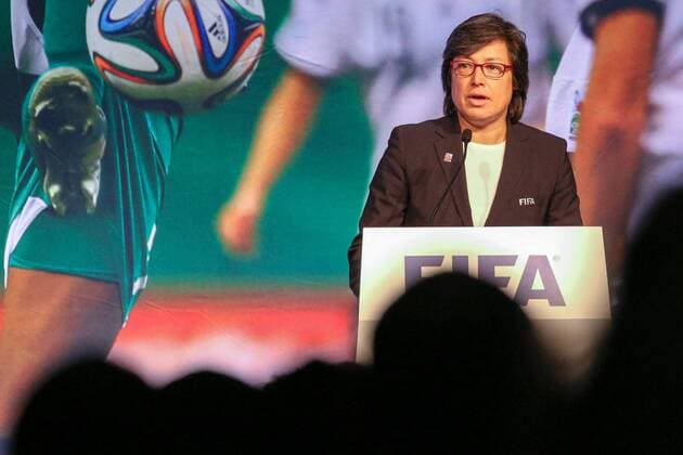 Moya Dodd aus Australien, Mitglied im FIFA Exekutivkomitee, Member of the FIFA Executive Committee, bei der Eröffnung des 6. FIFA Frauenfußball Symposium, 6th FIFA Women s Football Symposium, Opening, Fussball, FIFA Frauen-WM 2015, Pressekonferenz, xozx