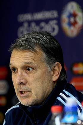 Argentina s head coach Gerardo Martino takes part in a press conference PK Pressekonferenz in Santiago, Chile, on July 3, 2015. Argentina will face Chile in the final match of the Copa America Chile 2015. Claudio Fanchi ) (vf) (SP)CHILE-SANTIAGO-COPA AMERICA-ARGENTINA TELAM 