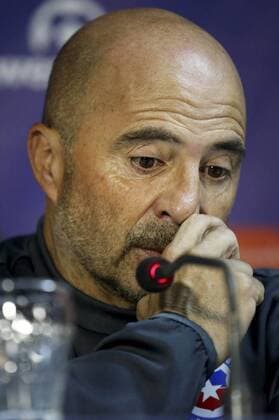 Chile s head coach Jorge Sampaoli takes part in a press conference PK Pressekonferenz in Santiago, Chile, on July 3, 2015. Chile will face Argentina in the final match of the Copa America Chile 2015. Juan Roleri TELAM) (vf) (SP)CHILE-SANTIAGO-COPA AMERICA-PRESS CONFERENCE e TELAM 