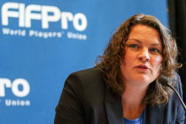 Caroline Jönsson (ehemalige schwedische Nationaltorhüterin und Vorsitzende im FIFPro Komitee für Frauenfußball), auf der Pressekonferenz der Gewerkschaft FIFPro World Players Union, Fussball, FIFA Frauen-WM 2015, Pressekonferenz, xozx