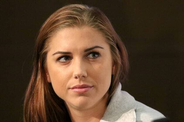 Alex Morgan (USA), Porträt, Portrait, auf der Pressekonferenz der USA vor dem Finale gegen Japan, Fussball, FIFA Frauen-WM 2015, Pressekonferenz, xozx