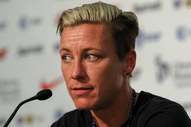 Abby Wambach (USA), Porträt, Portrait, auf der Pressekonferenz der USA vor dem Finale gegen Japan, Fussball, FIFA Frauen-WM 2015, Pressekonferenz, xozx