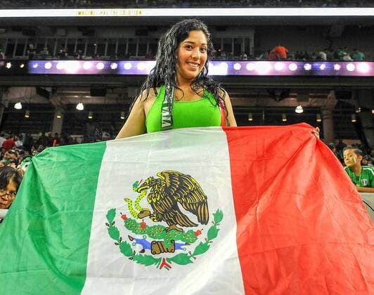 July 1, 2015: A Mexico fan is ready for the Mexico vs Honduras soccer match at NRG Stadium, Houston, Texas. SOCCER: JUL 01 Mexico v Honduras Icon150701062 EDITORIAL USE ONLY