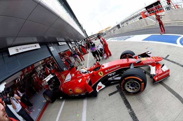 Sebastian Vettel, Scuderia Ferrari, formula 1 GP, Great Britain in Silverstone 04.07.2015 Photo:mspb Jerry Andre Sebastian Vettel, formula 1 GP, Great Britain