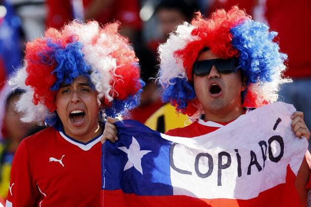 Football, Chile v Argentina Copa America 2015 . Chile s fans cheer against Argentina during the match for finals of the 2015 Copa America at Nacional stadium. Santiago, Chile. 04 07 2015 Marcelo Hernandez Photosport Chile v Argentina o00 Nationalteam , Copa America 2015. 