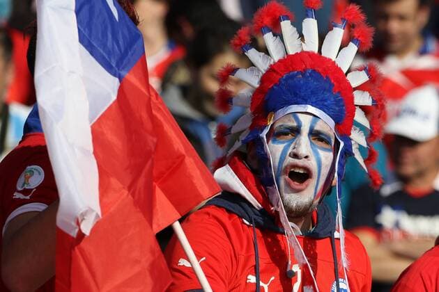 Chile x Argentina SANTIAGO, CHILE - 04 07 2015: CHILE X ARGENTINA - during match between Chile x Argentina, the final of the Copa America 2015 held at the National Stadium Julio Mart?nez Pr?danos, Santiago. (Photo: Carlos Ezequiel Vannoni FotoArena)  CarlosxEzequielxVannoni