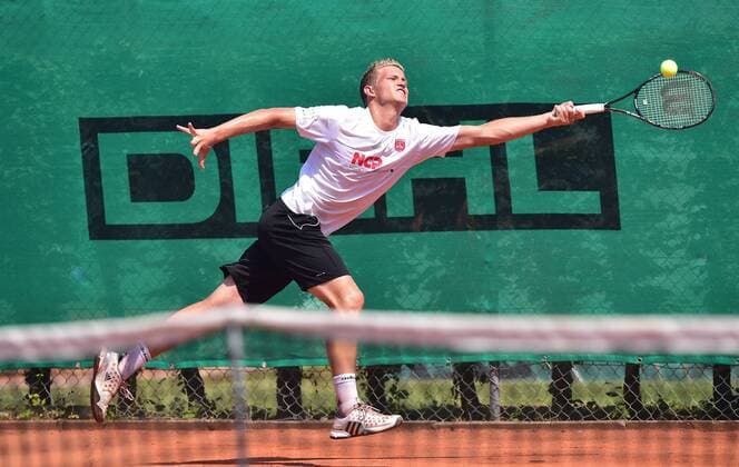05.07.2015 - Tennis - 1. Tennis Bundesliga 2015 - 01. Spieltag: 1. FC Nürnberg - TC Blau Weiß Halle - - Johannes Härteis ( 1.FC Nürnberg FCN )