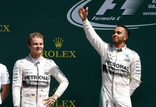 Motorsports: FIA Formula One World Championship WM Weltmeisterschaft 2015, Grand Prix of Great Britain, 6 Nico Rosberg (GER, Mercedes AMG Petronas Formula One Team), 44 Lewis Hamilton (GBR, Mercedes AMG Petronas Formula One Team), xHOCHxZWEIx