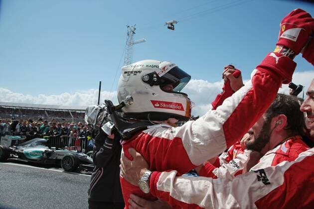 British Grand Prix, Silverstone 2 - 5 July 2015 05.07.2015- Race, 3rd position Sebastian Vettel (GER) Scuderia Ferrari SF15-T 