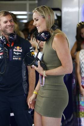 Motorsports: FIA Formula One World Championship WM Weltmeisterschaft 2015, Grand Prix of Great Britain, Lindsey Vonn (USA) xHOCHxZWEIx