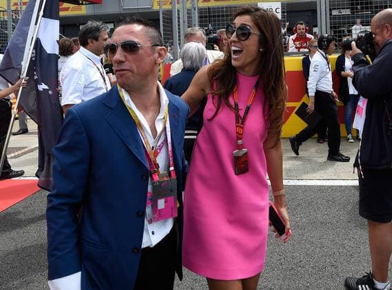 Frankie Dettori (ITA) Jockey with Fabiana Flosi, VIP,s, F1 GP, Great Britain in Silverstone 05.07.2015 Photo:mspb Jerry Andre Frankie Dettori (ITA) Jockey with Fabiana Flosi, VIP, F1 GP, Great Britain