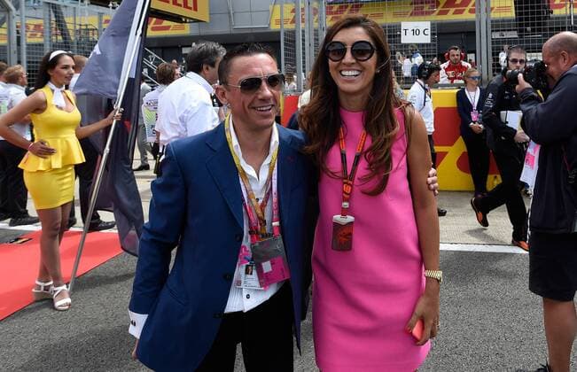 Frankie Dettori (ITA) Jockey with Fabiana Flosi , VIP,s, F1 GP, Great Britain in Silverstone 05.07.2015 Photo:mspb Jerry Andre Frankie Dettori (ITA) Jockey with Fabiana Flosi, VIP, F1 GP, Great Britain