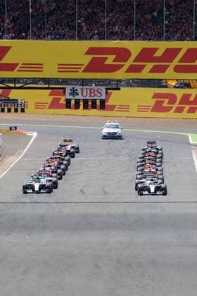 05.07.2015. Silverstone, England. Formula 1 British Grand Prix. The cars line up before the start on the grid xTimxWilliamsx  ActionPlus11638241