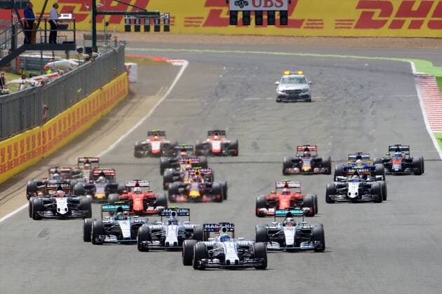05.07.2015. Silverstone, England. Formula 1 British Grand Prix. The front row Mercedes have a bad start and both Williams s get through. xTimxWilliamsx  ActionPlus11638242