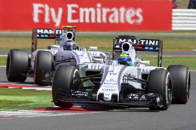 05.07.2015. Silverstone, England. Formula 1 British Grand Prix. Williams pair Felipe Massa and Valtteri Bottas. xTimxWilliamsx  ActionPlus11638250