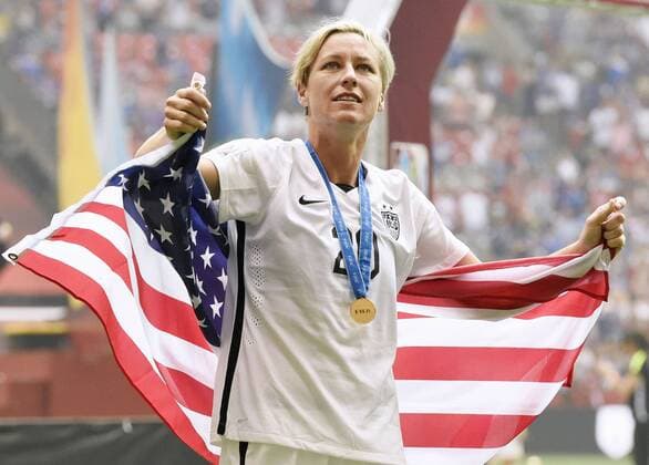 apan miss 2nd straight Women s World Cup title with U.S. defeat Abby Wambach drapes a U.S. flag across her back after a 5-2 win against Japan in the Women s World Cup soccer final at BC Place Stadium in Vancouver, Canada, on July 5, 2015. 