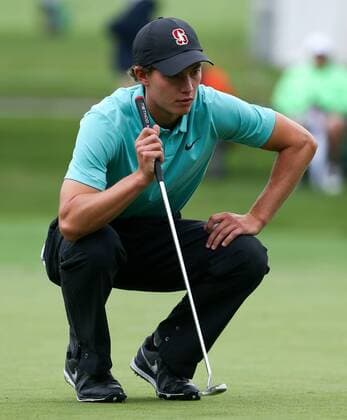 July 3, 2015 - White Sulphur Springs, West Virginia, United States - Maverick McNealy lines up a putt on the 11th green during the second round of The Greenbrier Classic at The Old White TPC. PGA Golf Herren 2015 - Greenbrier Classic - Round 2 - ZUMAw109