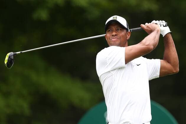 July 3, 2015 - White Sulphur Springs, West Virginia, United States - Tiger Woods tees off the 12th hole during the second round of The Greenbrier Classic at The Old White TPC. PGA Golf Herren 2015 - Greenbrier Classic - Round 2 - ZUMAw109