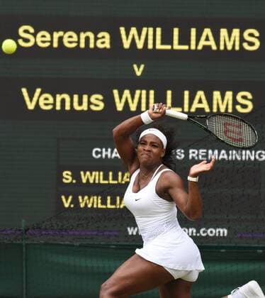 Tennis - 2015 Wimbledon Championships - Week Two, DAY 7 Monday Women s Singles, fourth Round Serena Williams (USA) vs. Venus Williams (USA) Serena Williams on Centre Court COLORSPORT ANDREW COWIE 
