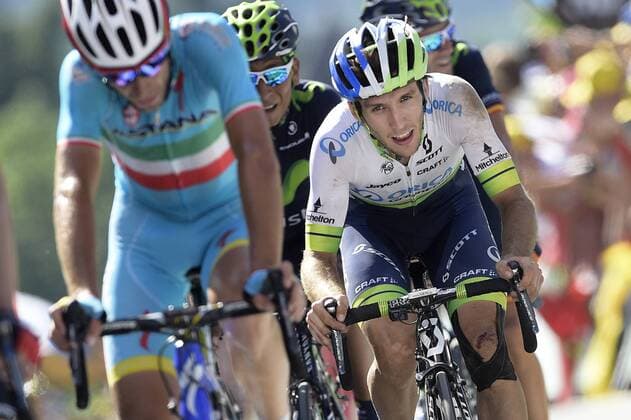 - HUY, BELGIUM: Britain s Simon Yates of Orica GreenEDGE pictured at the arrival of stage 3 of the 102nd edition of the Tour de France cycling race, 159,5 km from Antwerp to Huy, Monday 06 July 2015. This year s Tour de France is taking place from 4 to 26 July. YORICKxJANSENS  x04659055x