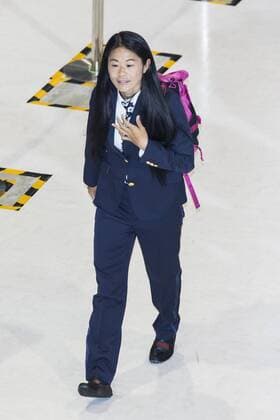 Homare Sawa arrives at Narita International Airport with other members of the Japan women s national football team on July 7, 2015, Narita, Japan. Large crowds gathered in the arrival area to greet the returning idols who had been playing in the FIFA Women s World Cup 2015 in Canada. Japan lost in the final against USA and many supporters turned up to welcome them home. Noxthirdxpartyxsales  (gxta006300)