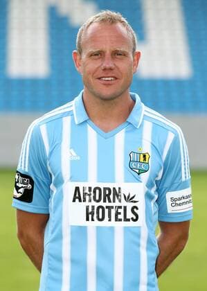 Chemnitz, 08.07.2015, Stadion an der Gellertstrasse, Fußball, 3.Liga , Chemnitzer FC, Mannschaftspräsentation für die Saison 2015 2016. , Mannschaftsfoto, Teamfoto. , Im Bild: Frank Löning Loening. ,