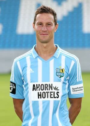 Chemnitz, 08.07.2015, Stadion an der Gellertstrasse, Fußball, 3.Liga , Chemnitzer FC, Mannschaftspräsentation für die Saison 2015 2016. , Mannschaftsfoto, Teamfoto. , Im Bild: Tim Danneberg. ,