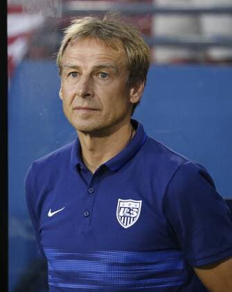 7 July 2015: USA head coach Jurgen Klinsmann during the Gold Cup Group Stage match between the USA and Honduras at Toyota Stadium in Frisco, Texas. The USA won the game 2-1. SOCCER: JUL 07 CONCACAF Gold Cup - Group Stage - USA v Honduras Icon150707017 EDITORIAL USE ONLY