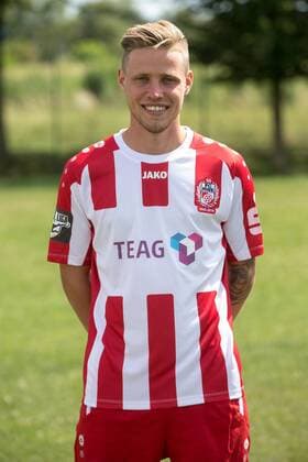 Weissensee , 100715 , Fussball 3.Liga FC Rot Weiss Erfurt Mannschaftsfoto , Portrait , Portraittermin im Bild: Sascha Eichmeier (Erfurt)