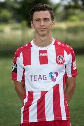 Weissensee , 100715 , Fussball 3.Liga FC Rot Weiss Erfurt Mannschaftsfoto , Portrait , Portraittermin im Bild: Theodor Bergmann (Erfurt)