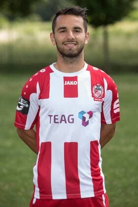 Weissensee , 100715 , Fussball 3.Liga FC Rot Weiss Erfurt Mannschaftsfoto , Portrait , Portraittermin im Bild: Okay Aydin (Erfurt)