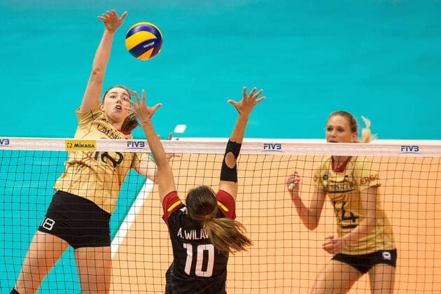 Aktuell Volleyball, GP in Sao Paulo, Deutschland - Thailand 2015 FIVB Volleyball World Grand Prix SAO PAULO, Brazil - 10 07 2015: 2015 FIVB VOLLEYBALL WORLD GRAND PRIX - Wiebke Silge Germany during match between Germany-Thailand, valid for the 2015 FIVB Volleyball World Grand Prix, held at the Ibirapuera Gymnasium. (Photo: Marcelo Machado de Melo FotoArena)  MarceloxMachadoxdexMelo
