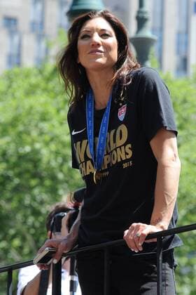 July 10, 2015 - New York, NY, USA - July 10, 2015 New York City ..Soccer player Hope Solo aboard a float in the New York City Ticker Tape Parade for World Cup Champions U.S.A. Women s Soccer national team Nationalteam on July 10, 2015 in New York City....Credit: Kristin Ticker Tape Parade for World Cup Champions U.S.A. Women s Soccer National Team, 071015  - ZUMAny1_