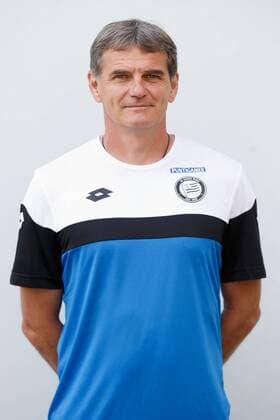 SOCCER - BL, Sturm, team photo shooting BAD TATZMANNSDORF,AUSTRIA,10.JUL.15 - SOCCER - tipico Bundesliga, SK Sturm Graz, team photo shooting. Image shows athletic coach Walter Niederkofler (Sturm). GEPAxpictures xChristianxWalgram