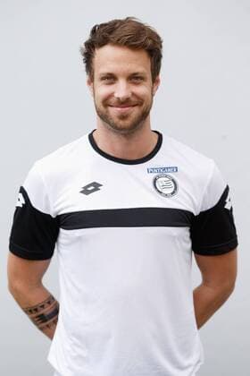 SOCCER - BL, Sturm, team photo shooting BAD TATZMANNSDORF,AUSTRIA,10.JUL.15 - SOCCER - tipico Bundesliga, SK Sturm Graz, team photo shooting. Image shows physical therapist Daniel Koller (Sturm). GEPAxpictures xChristianxWalgram