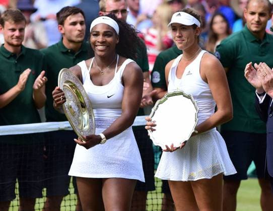 Tennis - 2015 Wimbledon Championships - Week Two, DAY 12 Saturday Women s Final - Serena Williams (USA) v Garbine Muguruza (ESP) Serena Williams on Centre Court COLORSPORT ANDREW COWIE 
