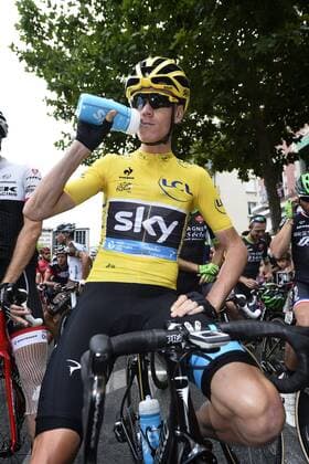 FROOME Christopher of Team Sky in the yellow leader jersey CYCLISME : Tour de France - Etape 8 - Rennes Mur de Bretagne - 11 07 2015 Photonews Panoramic 