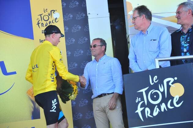 2015, Tour de France, tappa 08 Rennes - Mur de Bretagne, Team Sky 2015, Froome Christopher, Hinault Bernard, Mur de Bretagne 
