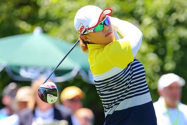 11 JUL 2015: Amy Yang of the Republic of Korea tees off at the par 4 1st hole during the third round of the 2015 U.S. Womens Open played at Lancaster Country Club in Lancaster Pennsylvania. GOLF: JUL 11 LPGA Golf Damen - U.S. Women s Open - Third Round Icon0711155112015 EDITORIAL USE ONLY