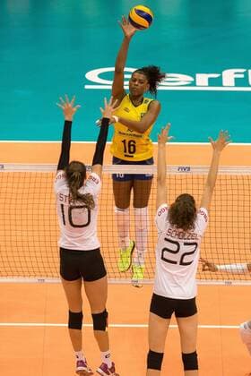 2015 FIVB Volleyball World Grand Prix Sao PAULO, Brazil - 12 07 2015: 2015 FIVB VOLLEYBALL WORLD GRAND PRIX - Did Garay Brazil during the match between Brazil vs Germany, valid for the 2015 FIVB Volleyball World Grand Prix, held at the Ibirapuera Gymnasium. (Photo: Marcelo Machado de Melo FotoArena)  MarceloxMachadoxdexMelo