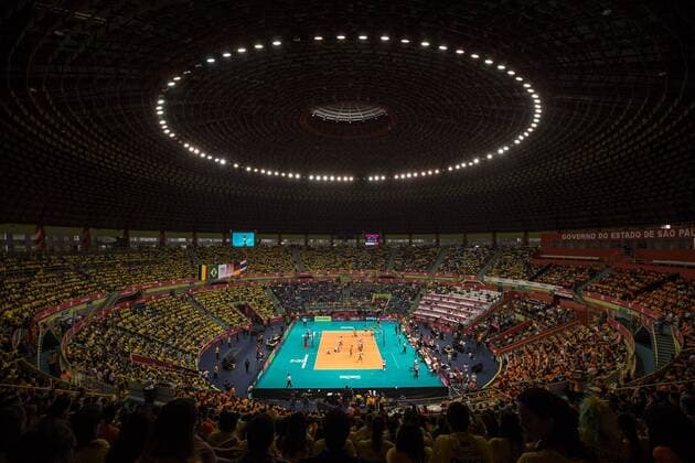 2015 FIVB Volleyball World Grand Prix Sao PAULO, Brazil - 12 07 2015: 2015 FIVB VOLLEYBALL WORLD GRAND PRIX - Overview of the gym during the match between Brazil vs Germany, valid for the 2015 FIVB Volleyball World Grand Prix, held at the Ibirapuera Gymnasium. (Photo: Marcelo Machado de Melo FotoArena)  MarceloxMachadoxdexMelo