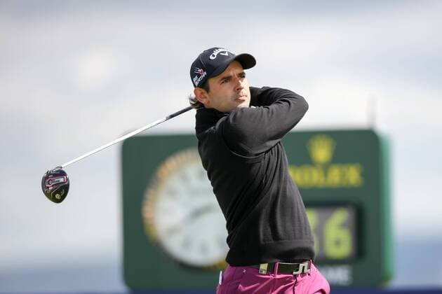12.07.2015. Gullane, Scotland. Aberdeen Asset Management Scottish Open Final Round. Fabrizio Zanotti (PAR) drives from the first tee. xGordonxBellx  ActionPlus11640171
