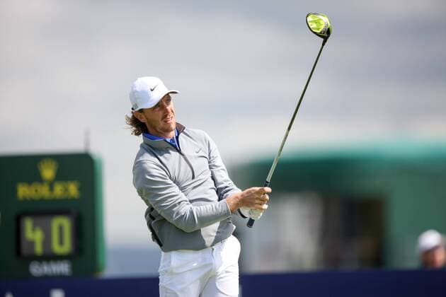 12.07.2015. Gullane, Scotland. Aberdeen Asset Management Scottish Open Final Round. Tommy Fleetwood (ENG) drives from the first tee. xGordonxBellx  ActionPlus11640185